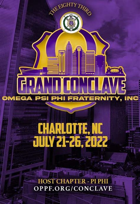 After the 75th Grand <b>Conclave</b> in 1986, Grand Conclaves were changed to every two years. . Omega psi phi conclave 2023 location